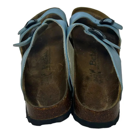 Betula Original Birkenstock 240 Light Blue Leather‎ Slide Sandals Size 37 US 6 - Picture 6 of 7